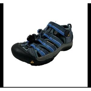 Boys Keen Outdoor Sandals Blue Black Closed Toe Hiking Sport Size 12